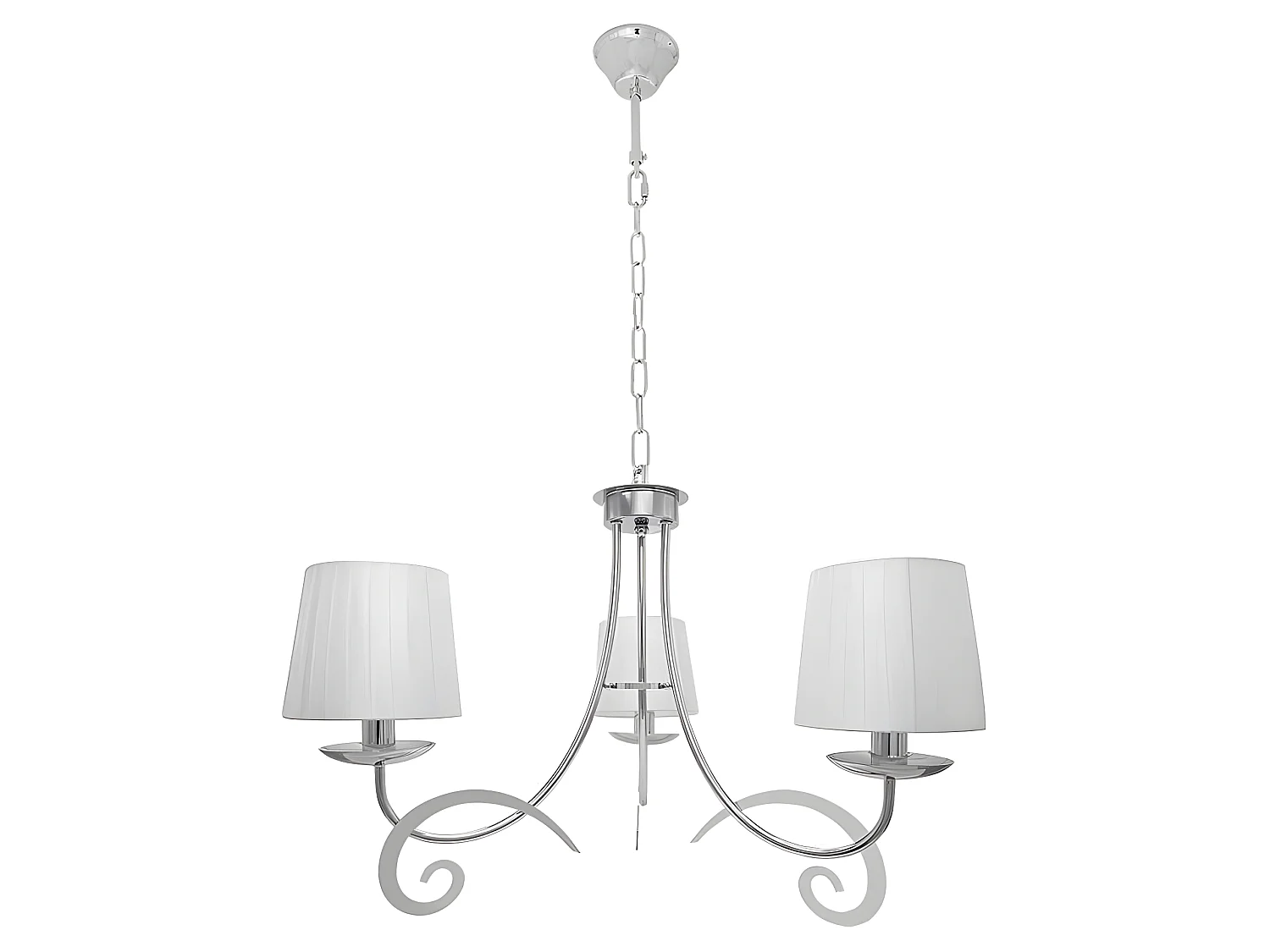 Lampe chromée avec écrans LUXOR 3 FABRILAMP lumières