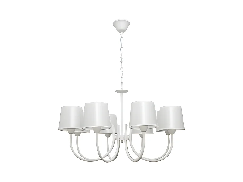 Guadalajara Lamp 8xe14 Écran blanc blanc FABRILAMP