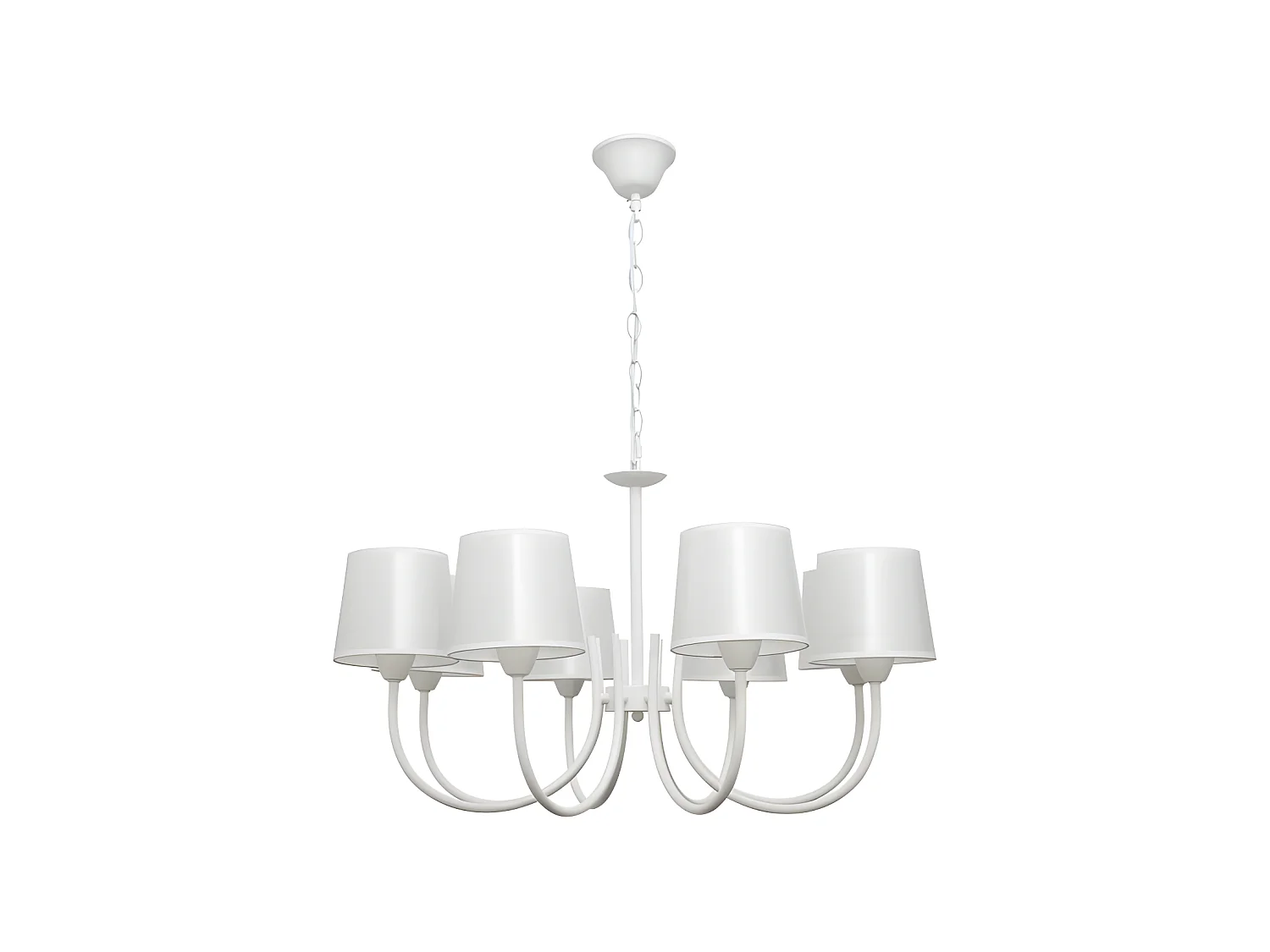 Guadalajara Lamp 8xe14 Écran blanc blanc FABRILAMP