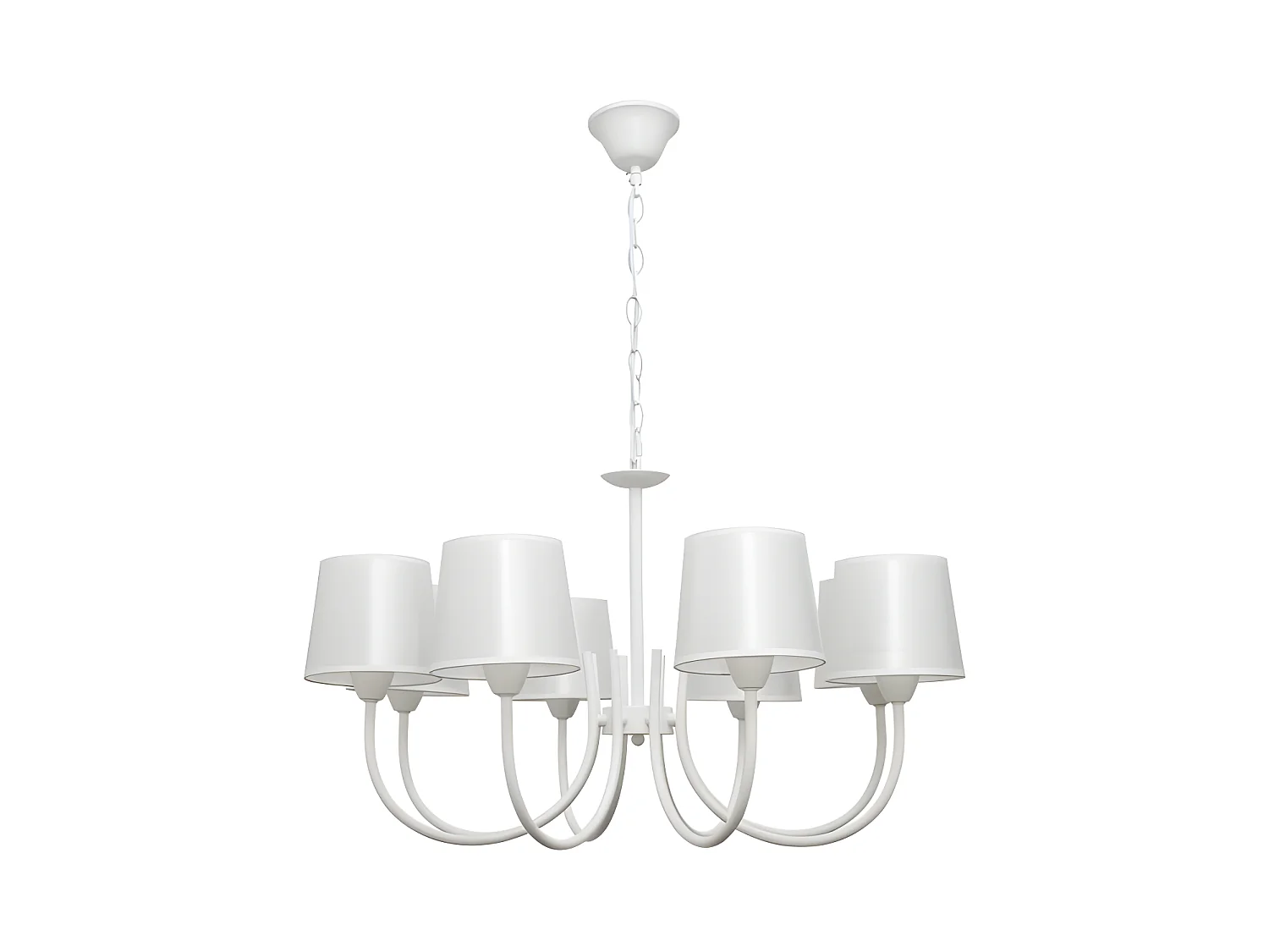 Guadalajara Lamp 8xe14 Écran blanc blanc FABRILAMP