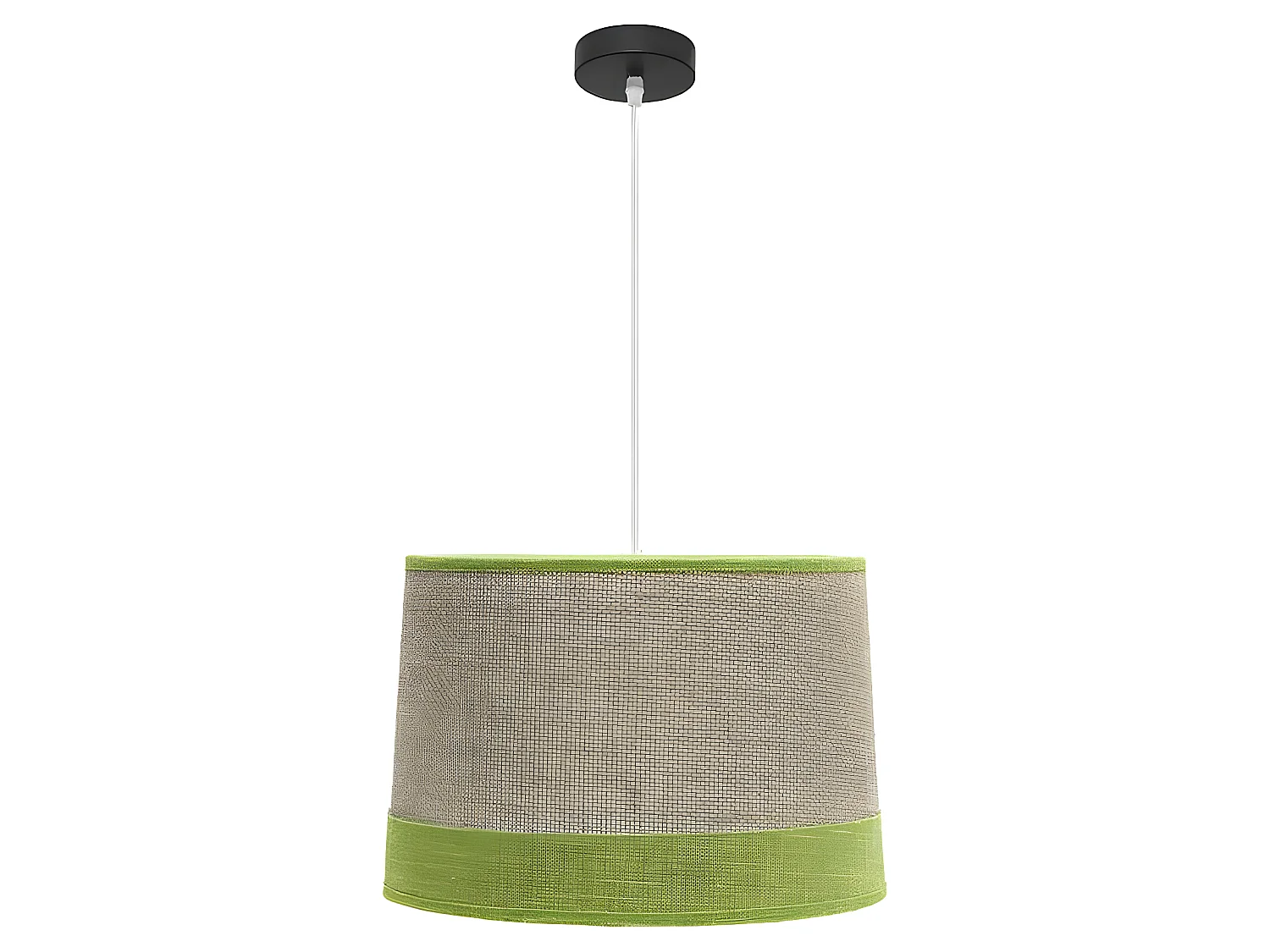 TIETAR SERIES PENDENTIF de FABRILAMPde sac et de lin vert