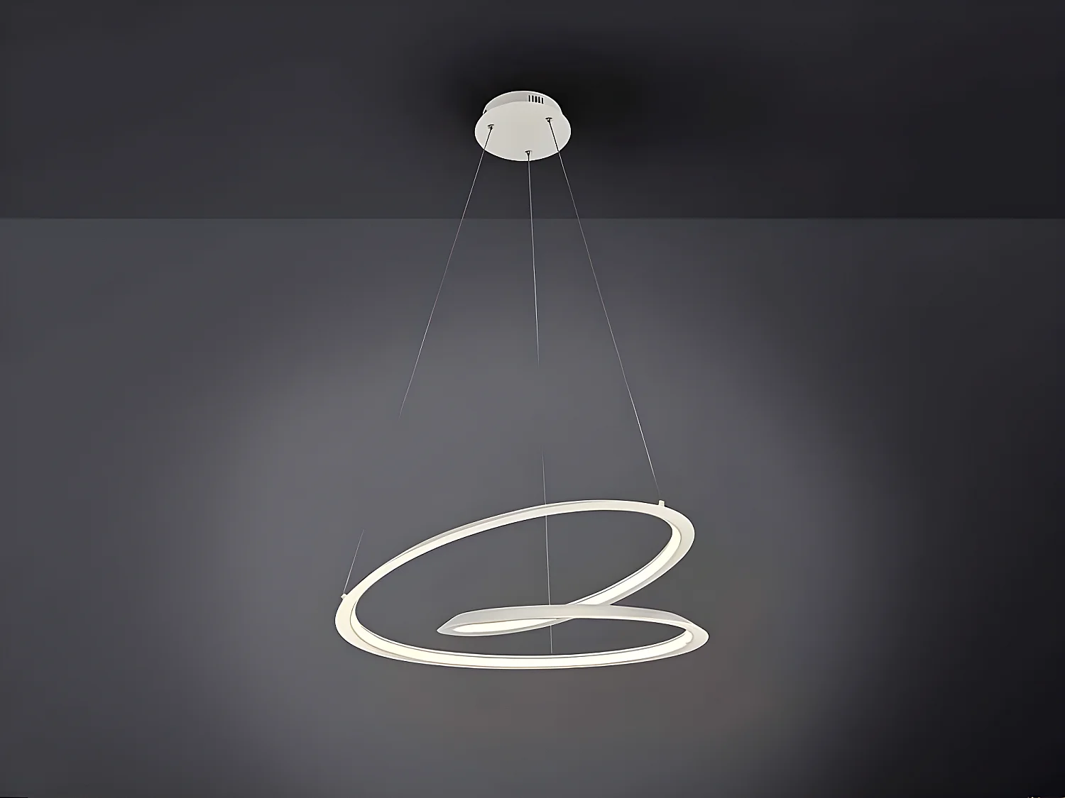 Pendant LED modèle LOOPING blanc 36w SCHULLER