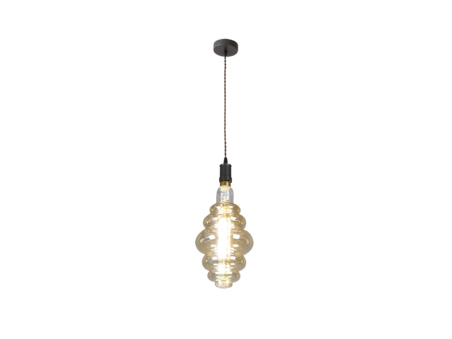 Pendente modello Loreto Brown con lampadina FABRILAMP