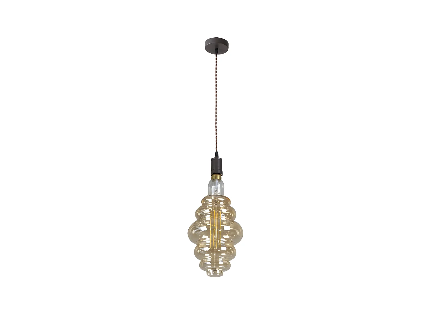Pendente modello Loreto Brown con lampadina FABRILAMP