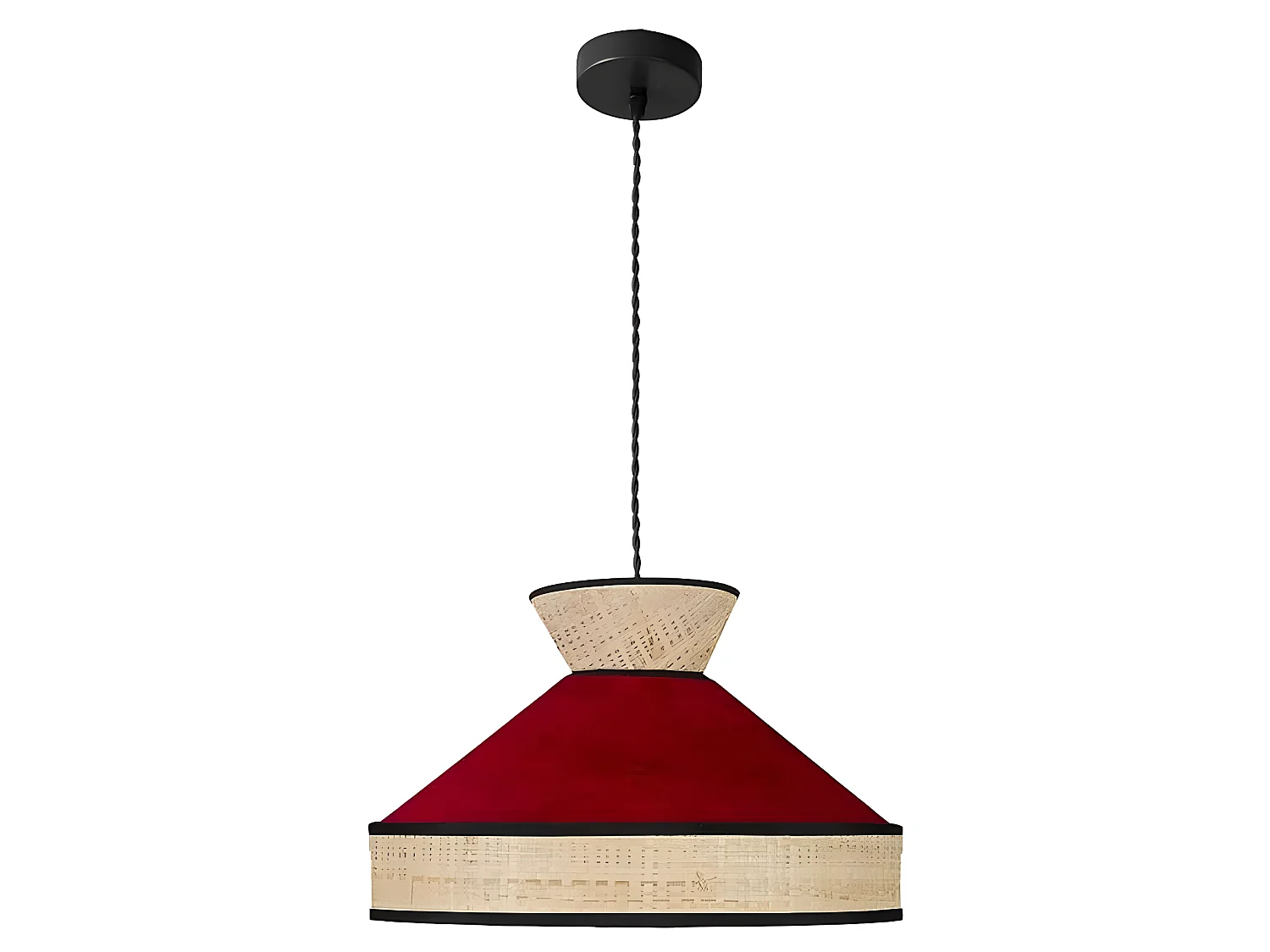 Colgante Rojo Con Detalle En Rafia 40 Fabrizio