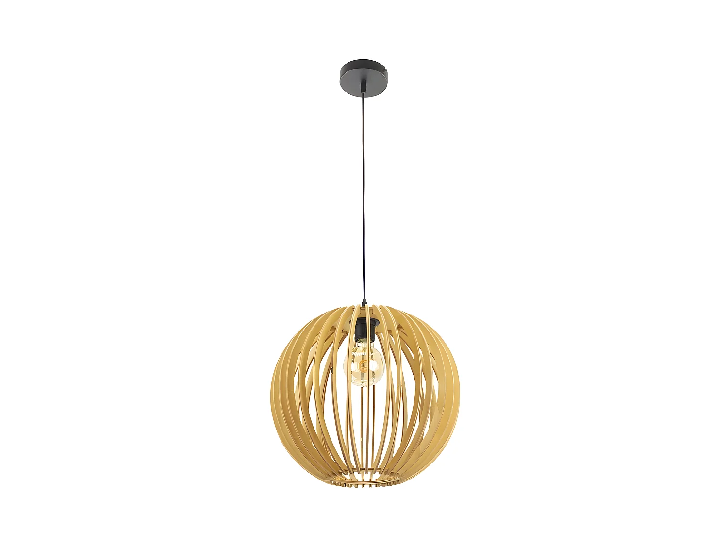 Plafonnier à bille modèle BUBINGA FABRILAMP naturel