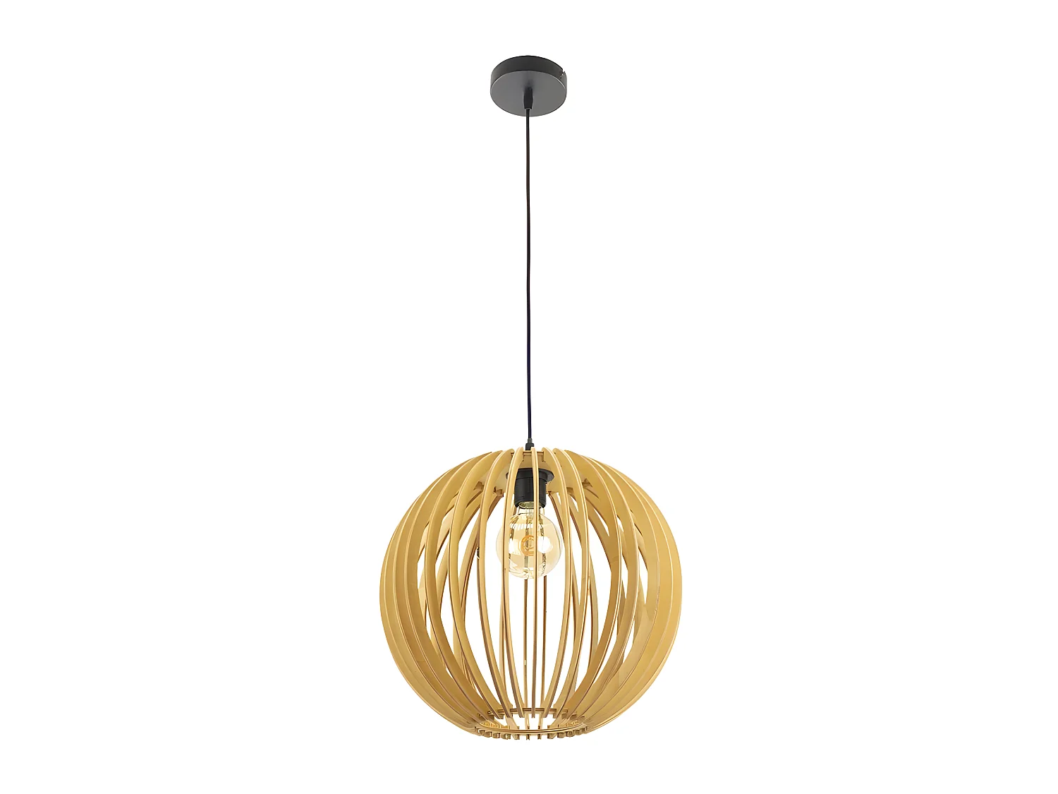 Ciondolo a sfera modello BUBINGA FABRILAMP naturale