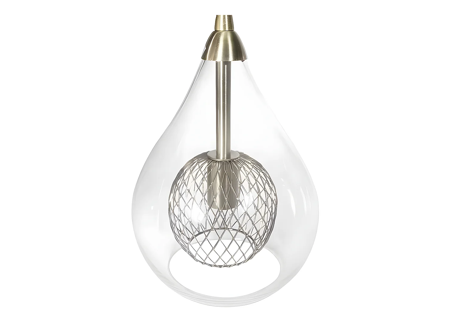 Lampe linéaire LHASA cuir avec 3 pendentifs FABRILAMP