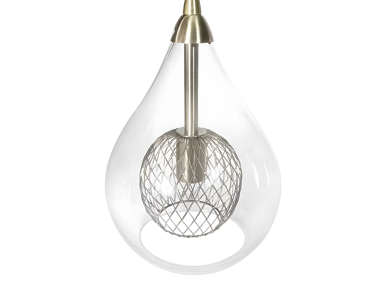 Lampe linéaire LHASA cuir avec 3 pendentifs FABRILAMP