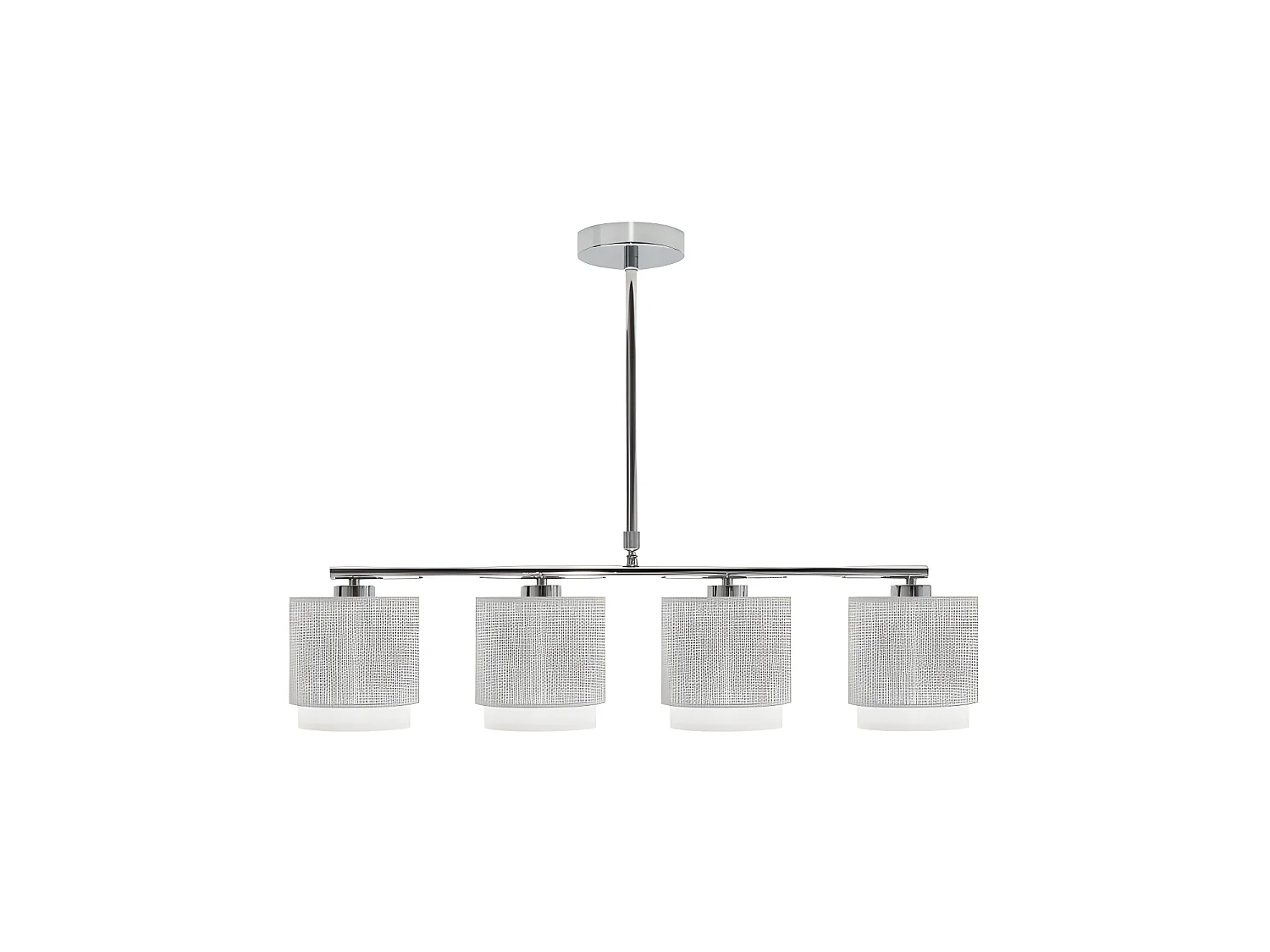 Lampe série Kenya à 4 lumières x E14 Gris/blanc FABRILAMP