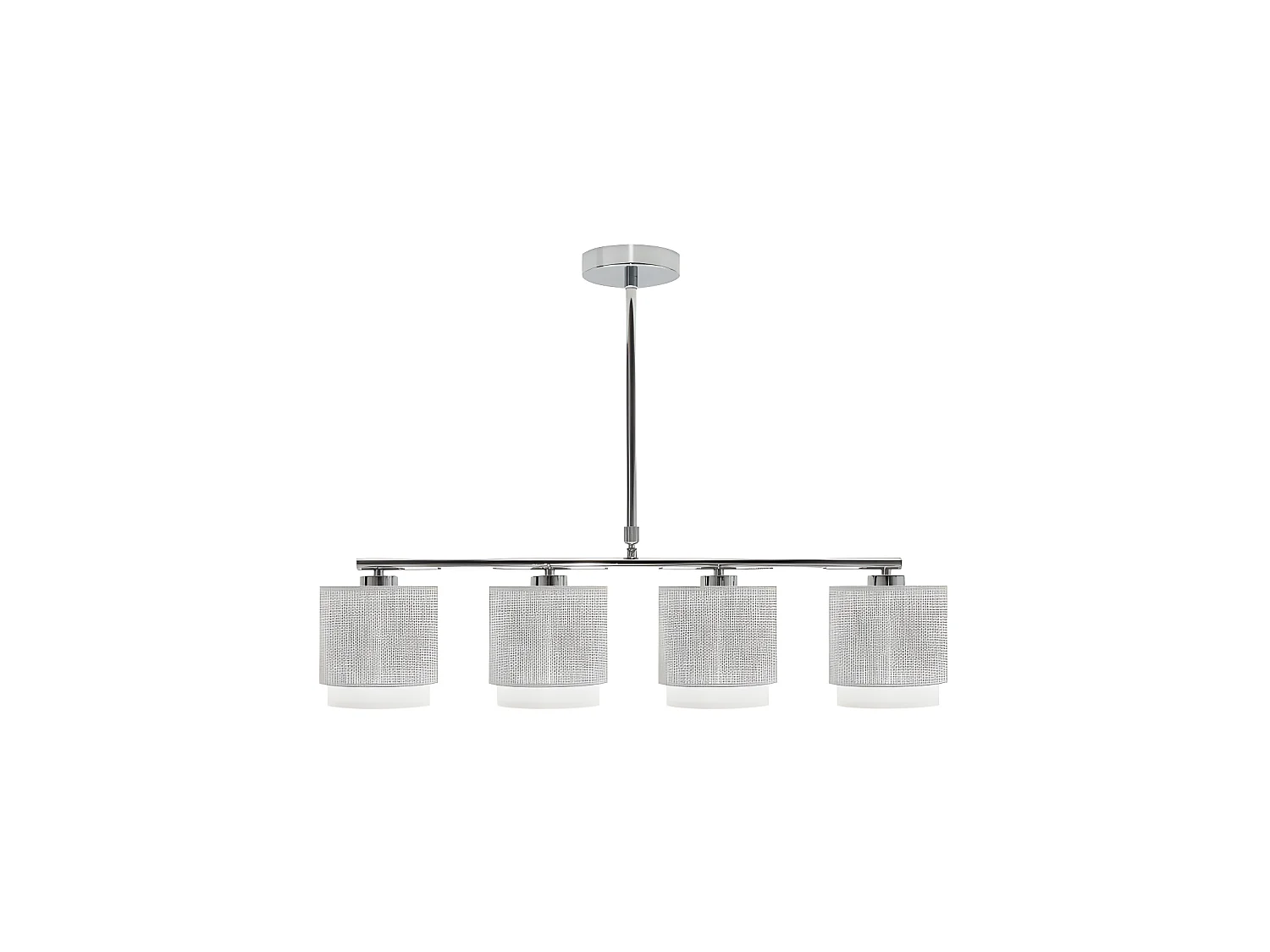 Lampada serie Kenya a 4 luci x E14 Grigio/bianco FABRILAMP