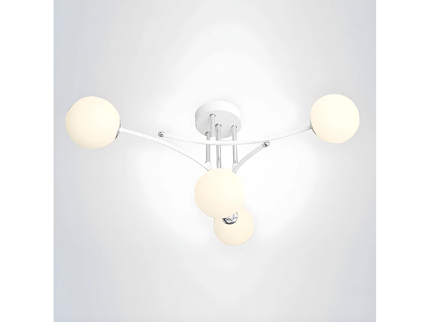 Lampe Havana 4xg9 Blanc/chrome 59x59x25 Cm