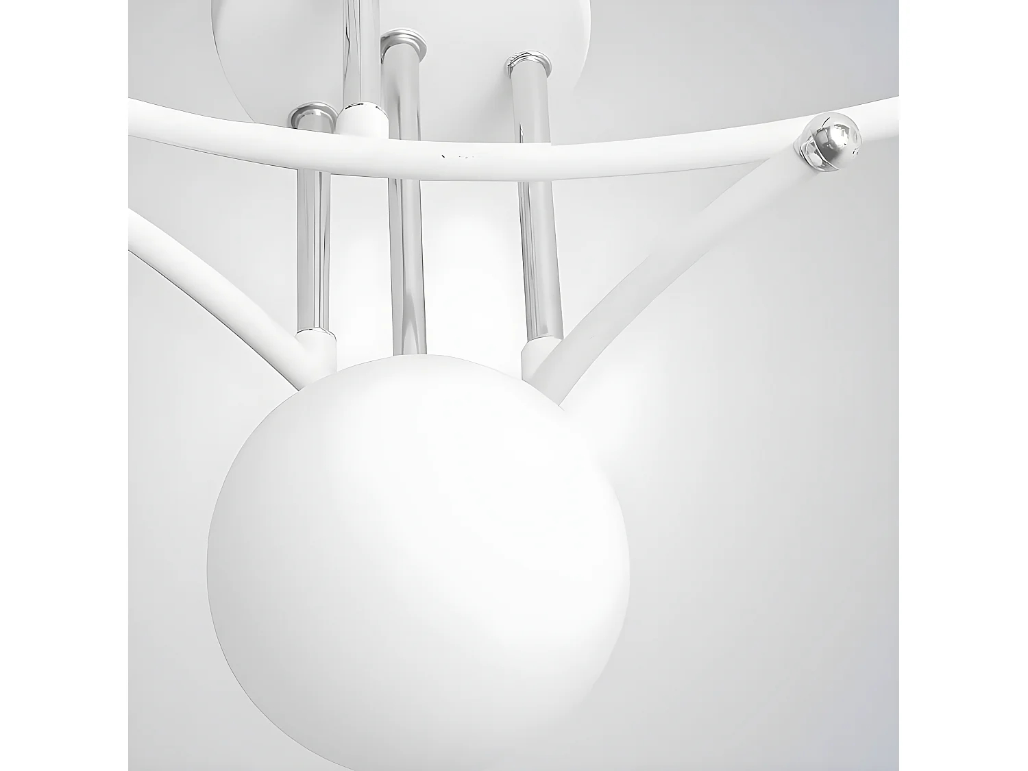 Lampara La Habana 4xg9 Blanco/cromo 59x59x25 Cm