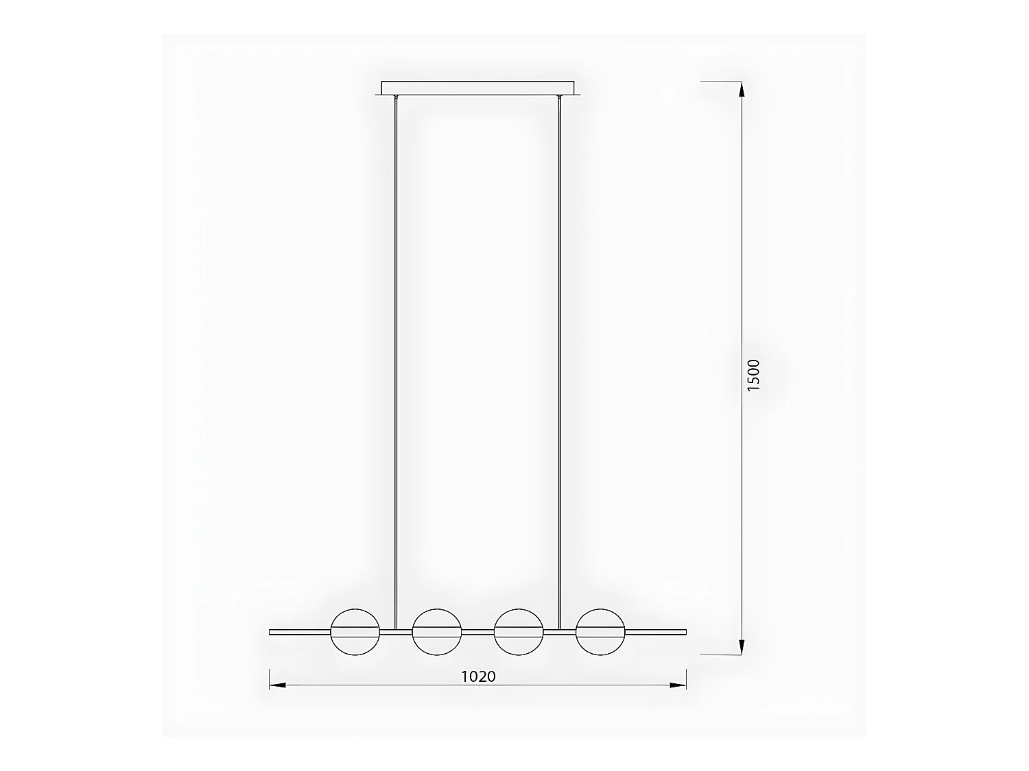 Lampe linéaire pour salle à manger couleur or cuba modèle CUBA LED MANTRA