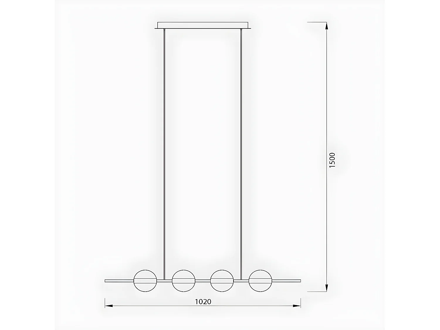 Lampe linéaire pour salle à manger couleur or cuba modèle CUBA LED MANTRA