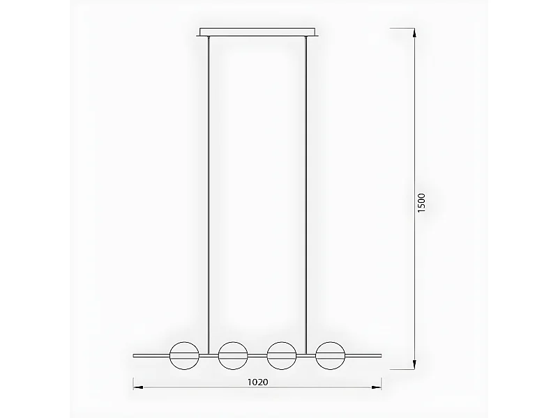 Lampe linéaire pour salle à manger couleur or cuba modèle CUBA LED MANTRA
