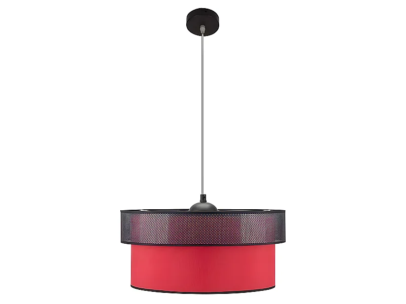 Plafonnier FELIX rouge avec 1 écran FABRILAMP lumineux