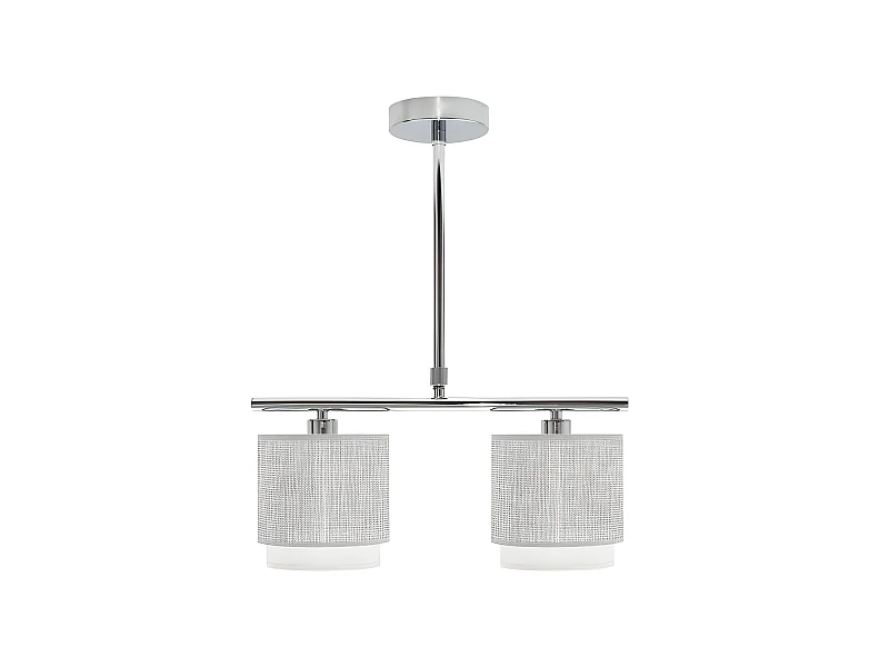 Lampada a due luci modello Kenya finitura Grigio FABRILAMP