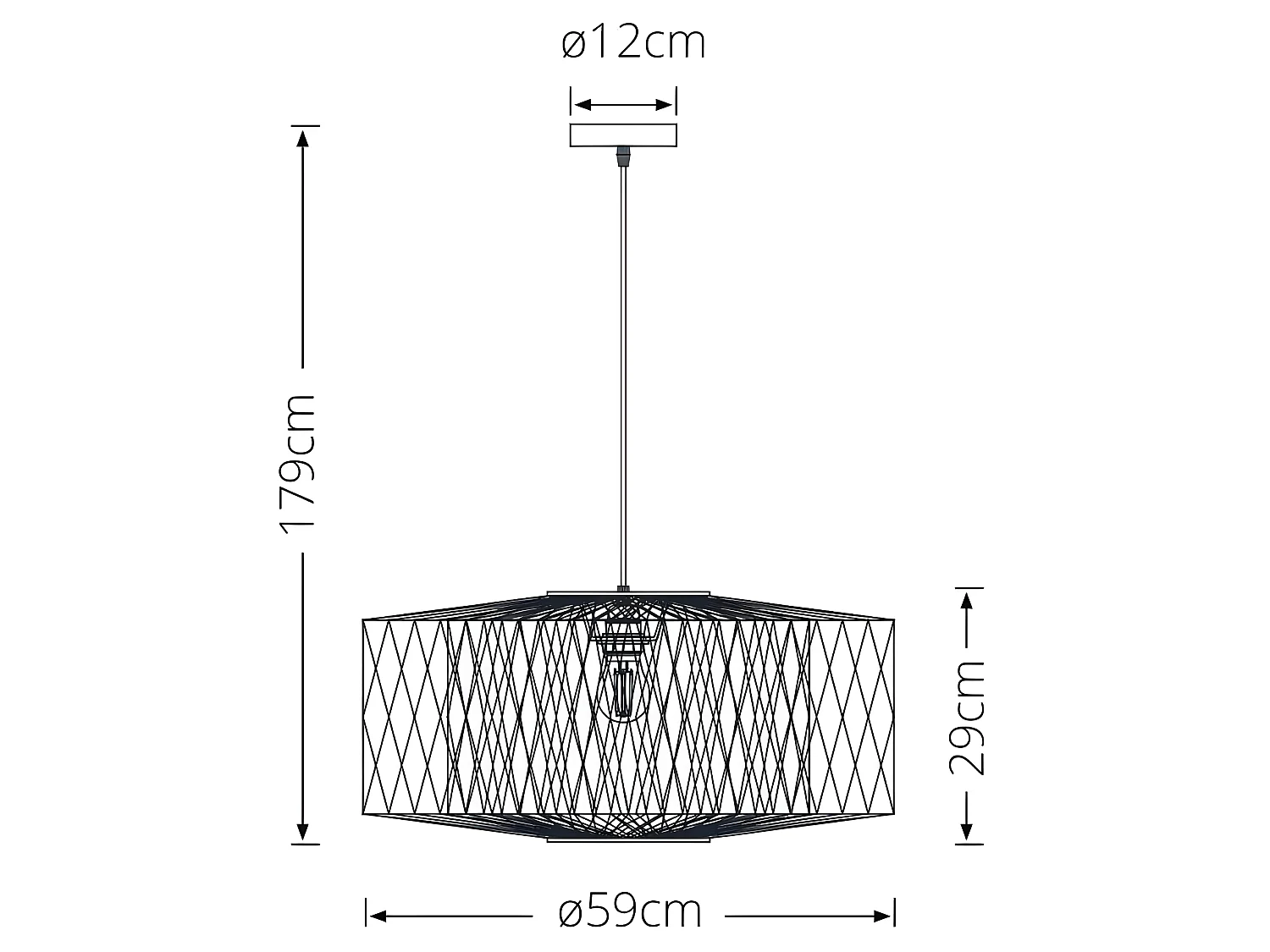 Colgante De Bambú Natural Modelo Bamboo