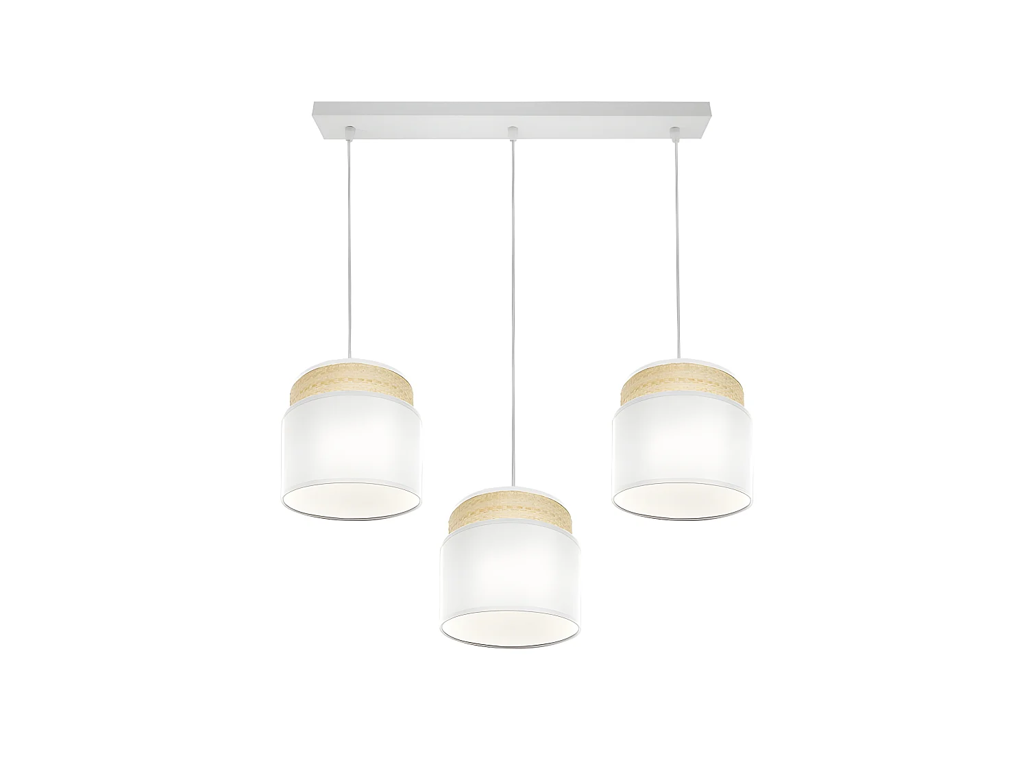 Lampada lineare bianco / mmodel naturale Kandy 3 luci dimmerabili FABRILAMP