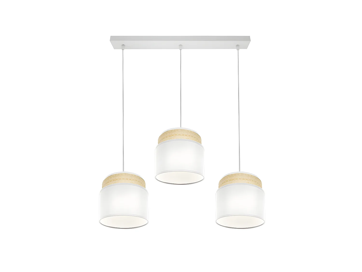 Lampada lineare bianco / mmodel naturale Kandy 3 luci dimmerabili FABRILAMP