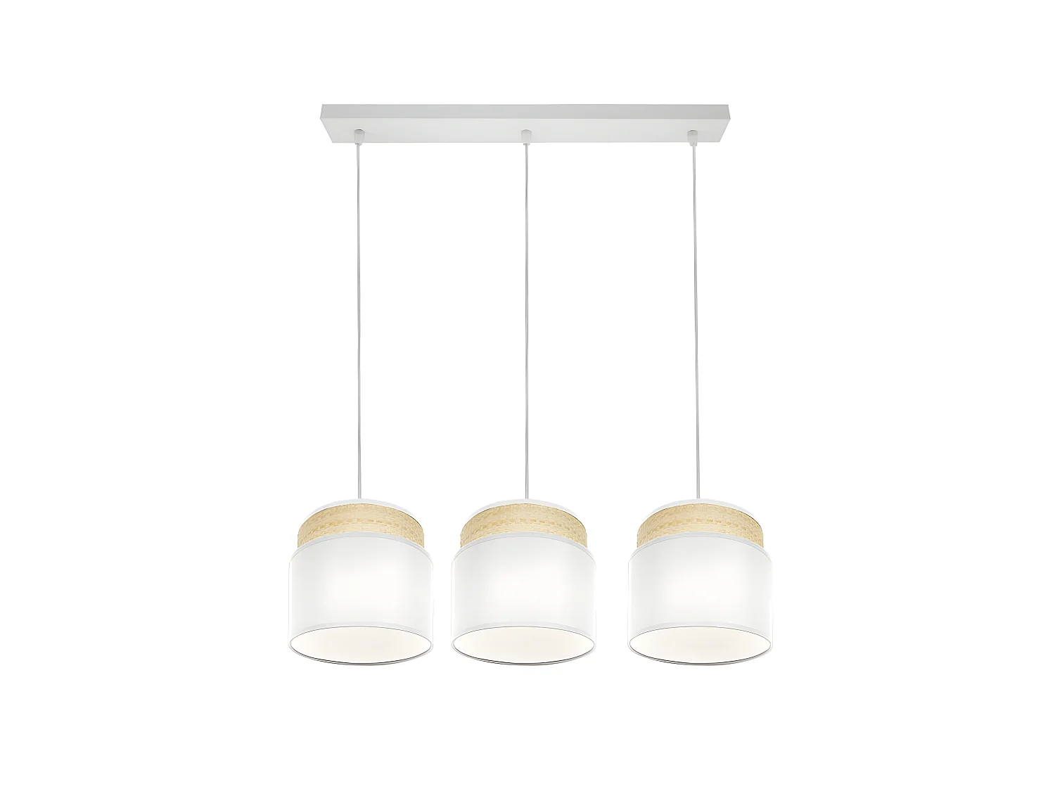 Lampada lineare bianco / mmodel naturale Kandy 3 luci dimmerabili FABRILAMP