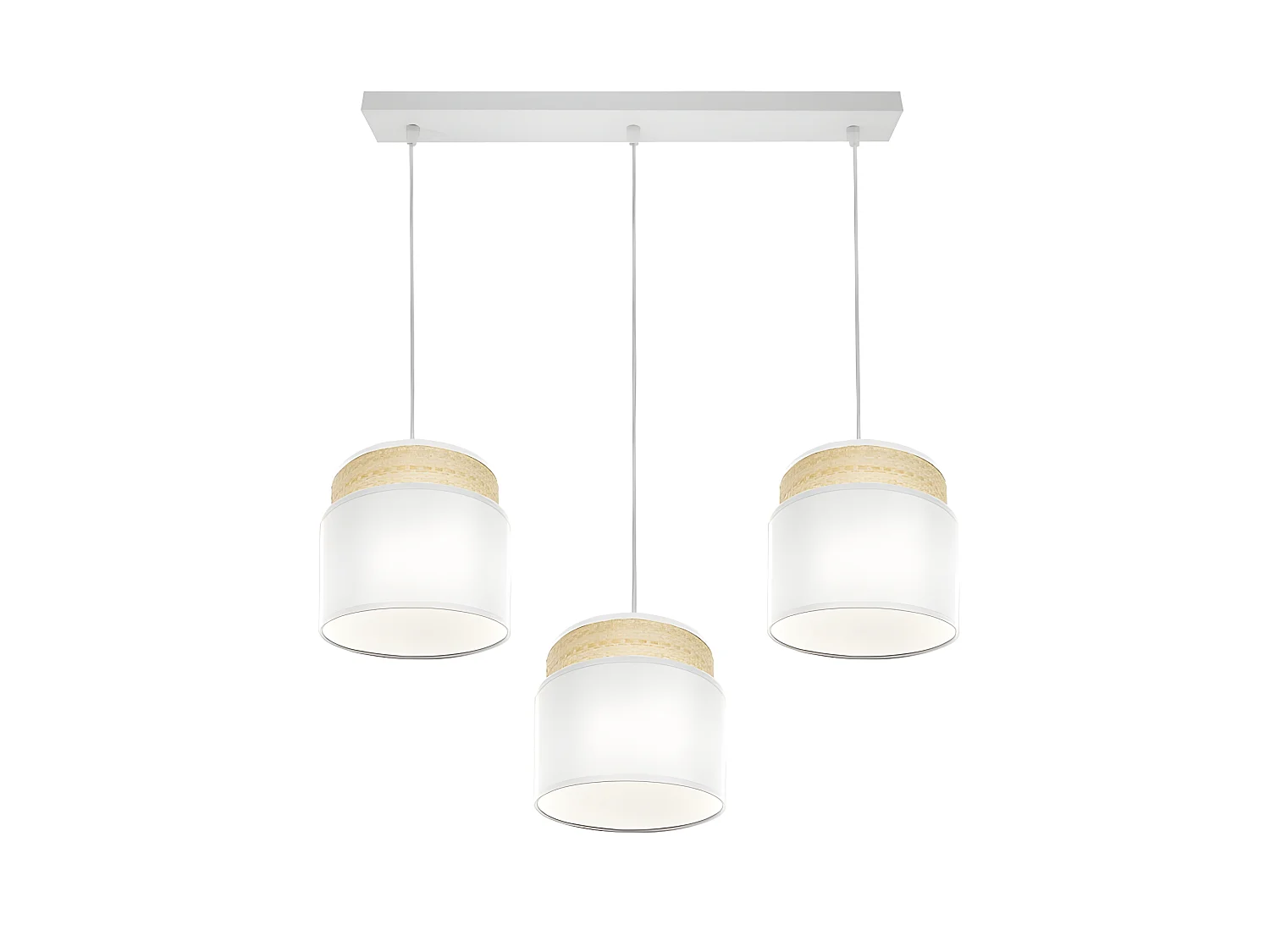 Lampada lineare bianco / mmodel naturale Kandy 3 luci dimmerabili FABRILAMP
