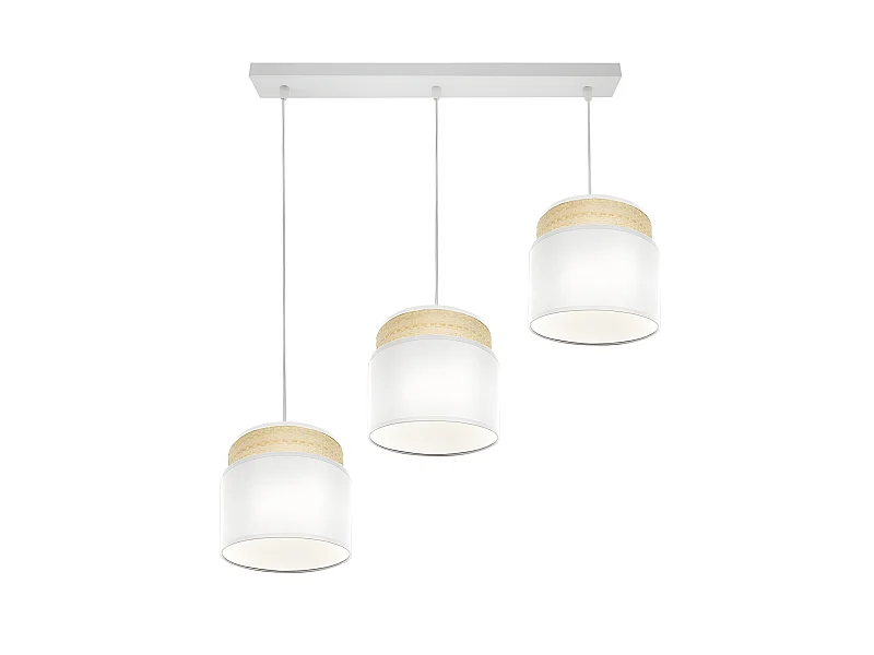 Lampada lineare bianco / mmodel naturale Kandy 3 luci dimmerabili FABRILAMP