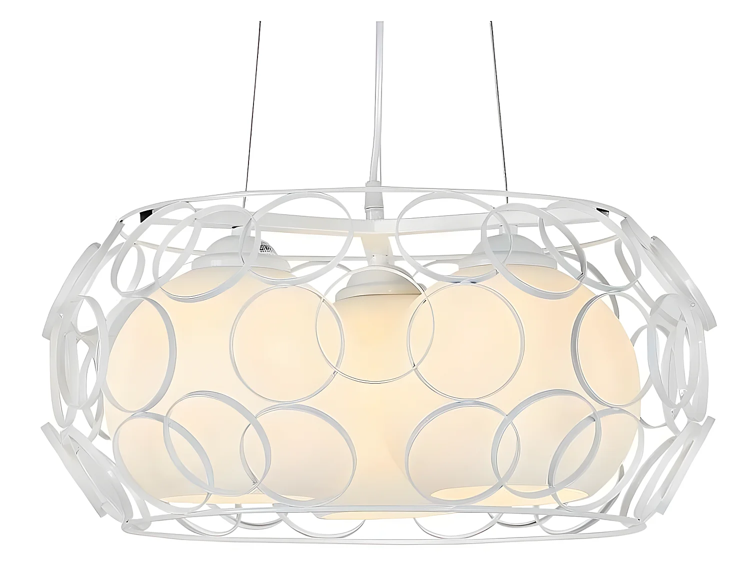 Colgante Vintage Modelo Peregrino 3 Luces Blanco