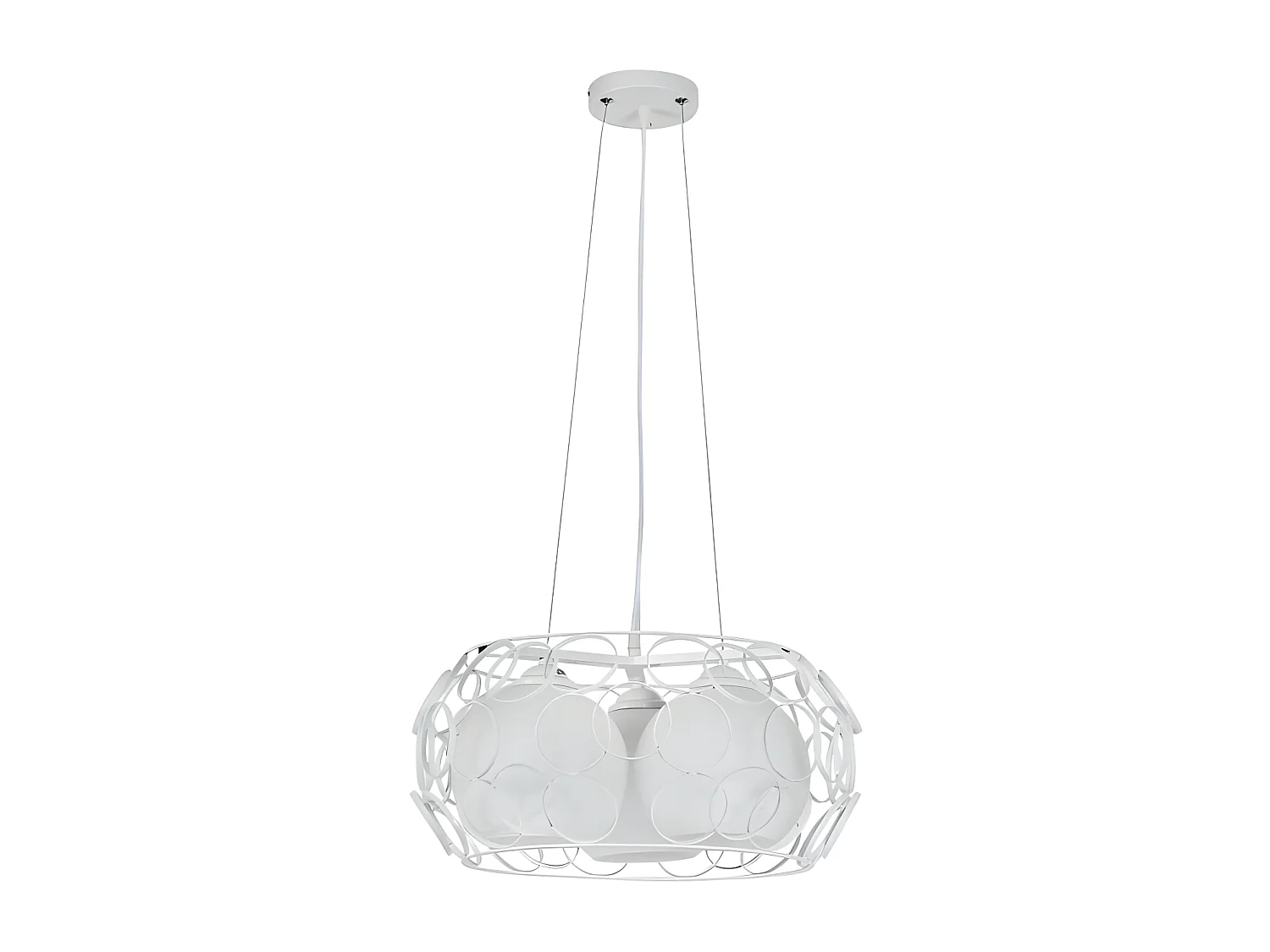 Plafonnier Vintage Modèle Peregrino 3 lumières blanc FABRILAMP