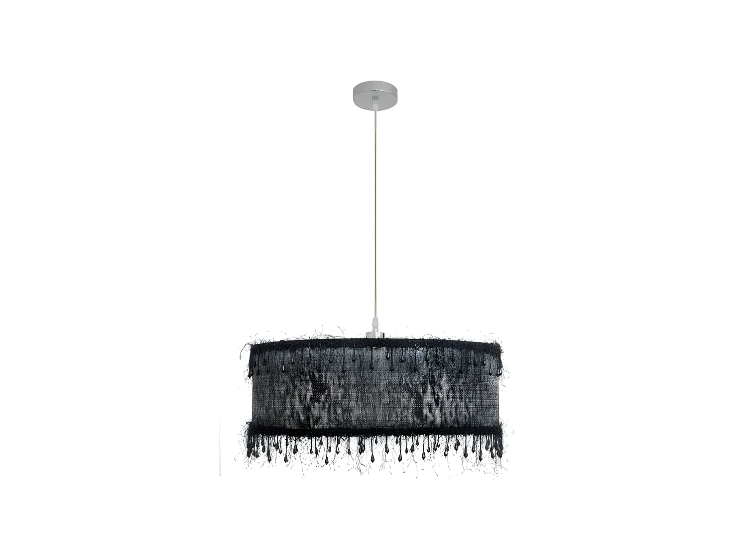 Lampe à suspension avec finition noire série Hilos 1xe27 50 D FABRILAMP