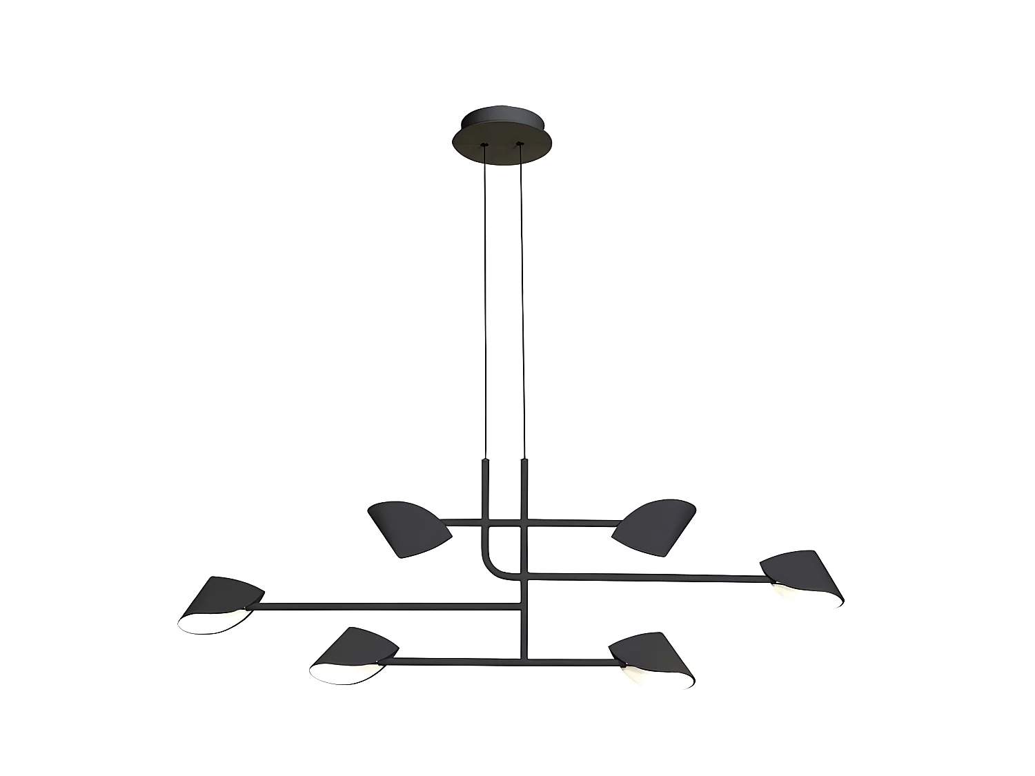 Lampe led linéaire 6 L finition CAPPUCCINA noir MANTRA