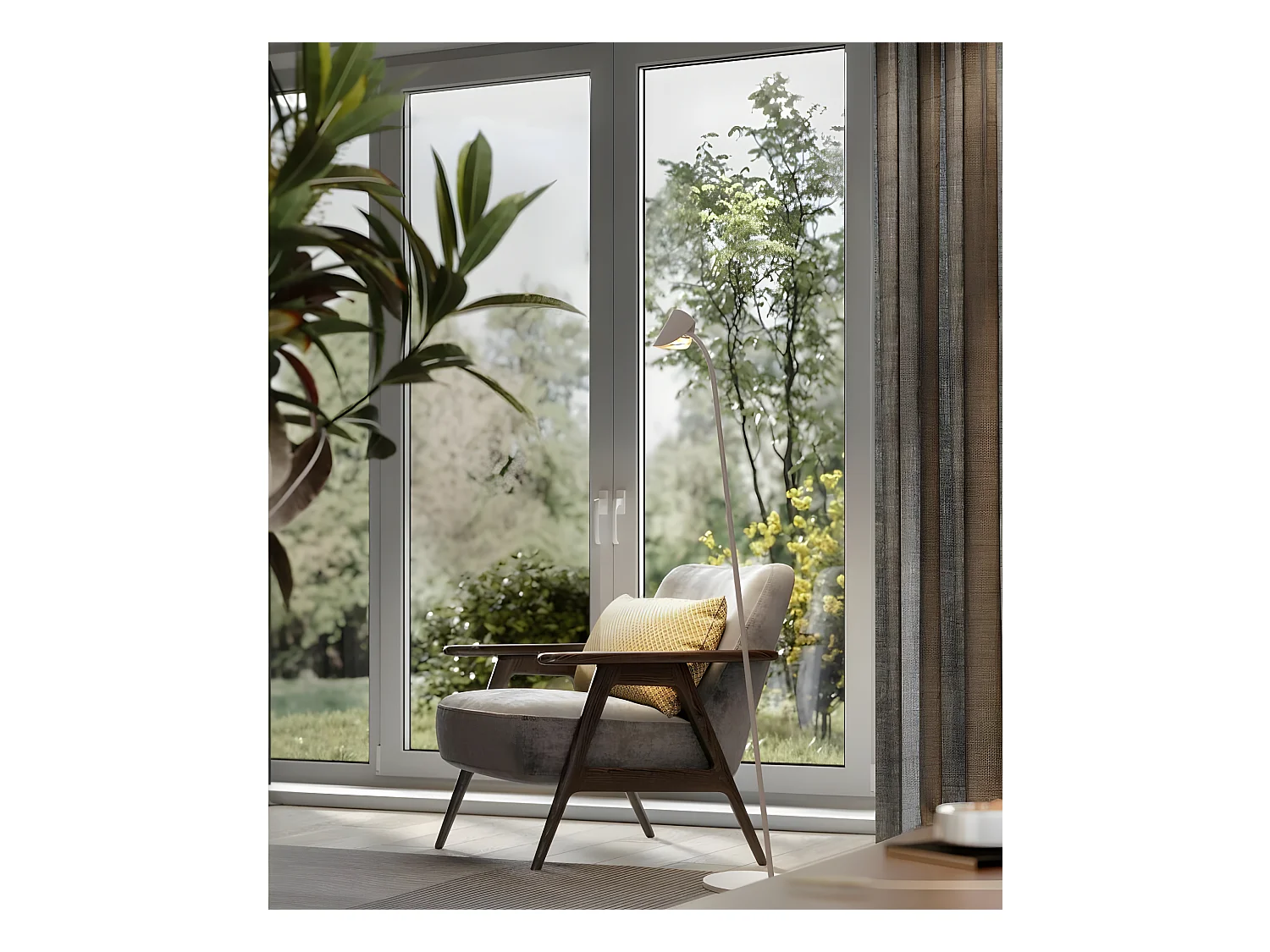 Lampe led linéaire 6 L finition CAPPUCCINA noir MANTRA