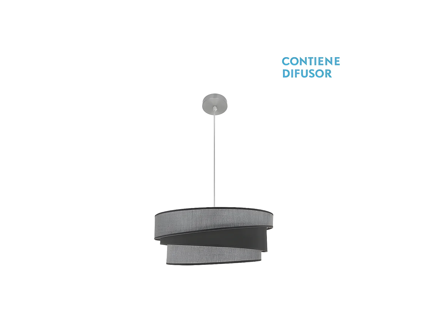 Plafonnier de 2 LIGHTS Nickel / gris modèle Hara réglable FABRILAMP