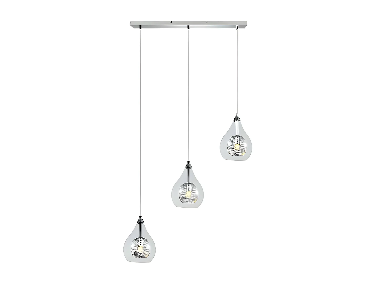 Suspension linéaire modèle LHASA avec 3 lumières FABRILAMP