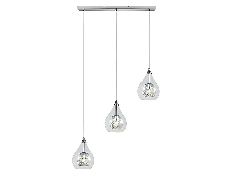 Suspension linéaire modèle LHASA avec 3 lumières FABRILAMP