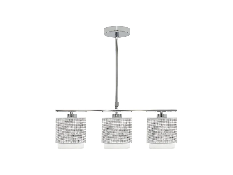 Lampada modello Kenya 3xe14 Grigio/bianco FABRILAMP