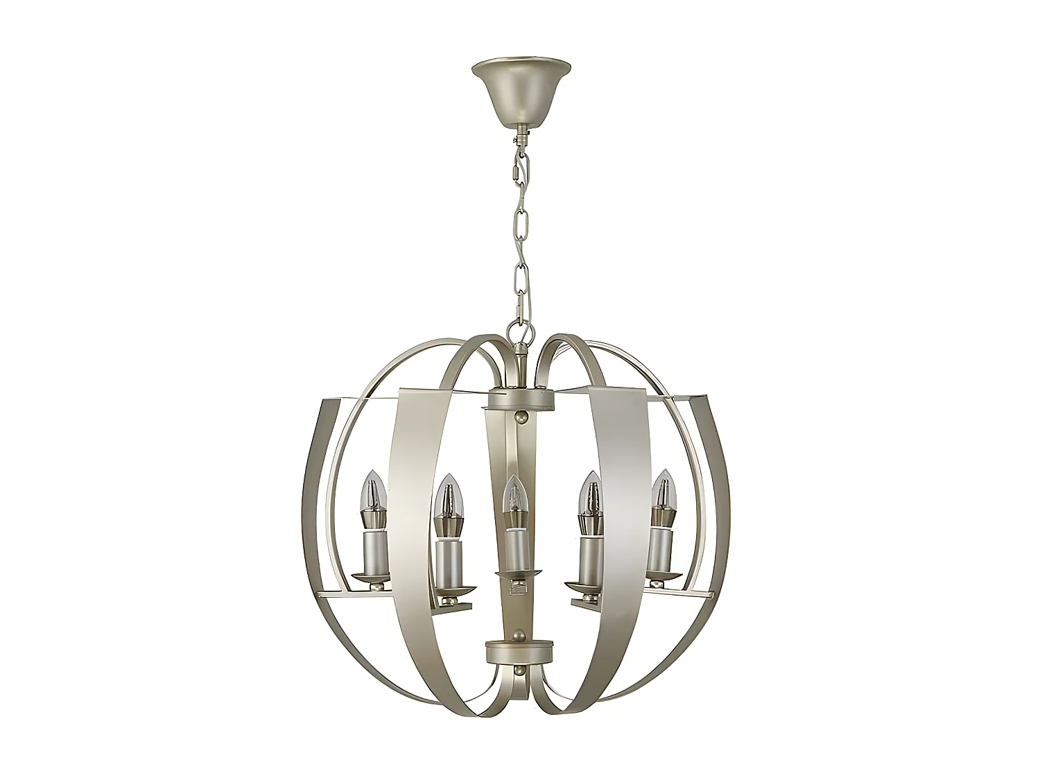 Plafonnier Capucin 5xe14 Champagne Regx53x53 Cm