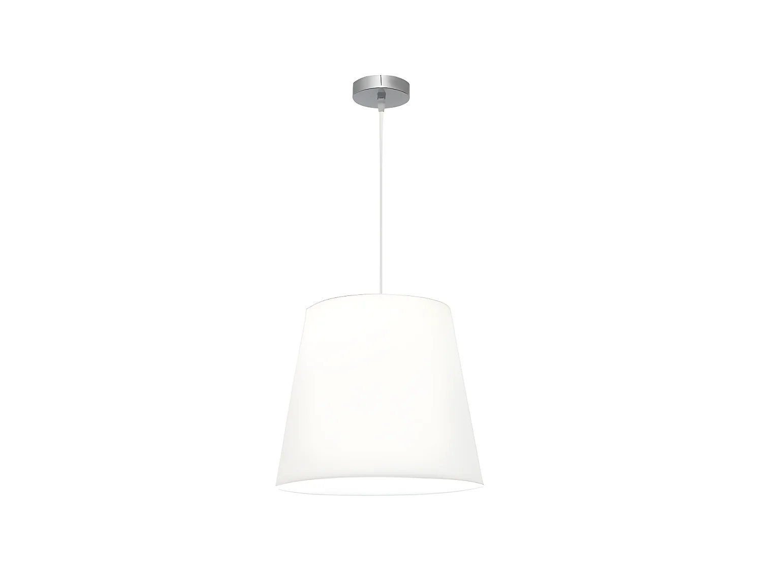 Lampe à Suspension Maldives 1xe27 Chrome/blanc Reg.40d FABRILAMP