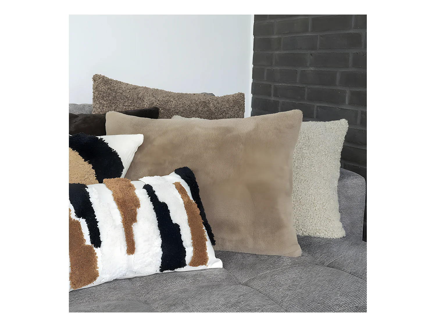 Tavira Kissen 45x60cm braun.