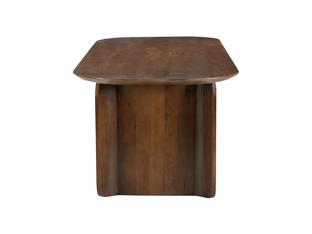 Dumai - Table à manger 8 personnes en bois massif - Bois foncé