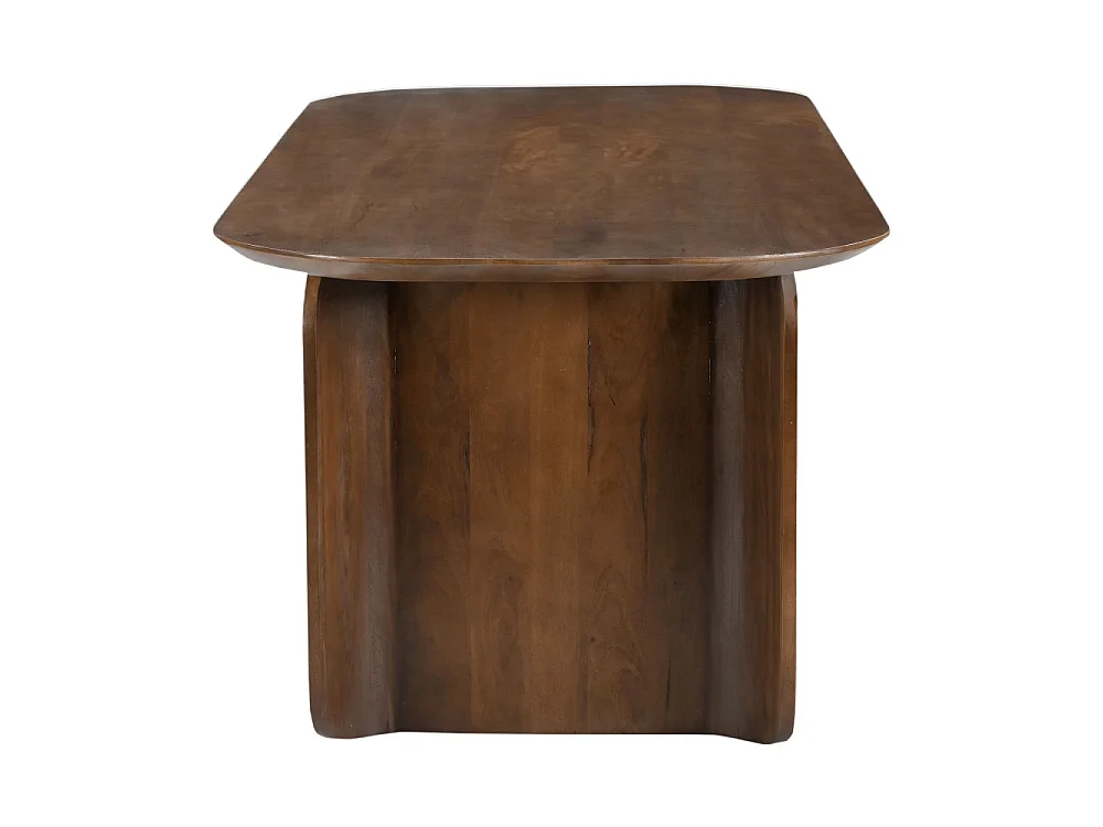 Dumai - Table à manger 8 personnes en bois massif - Bois foncé