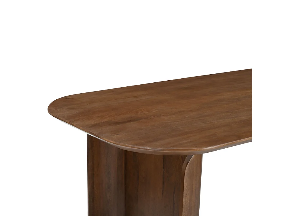 Dumai - Table à manger 8 personnes en bois massif - Bois foncé