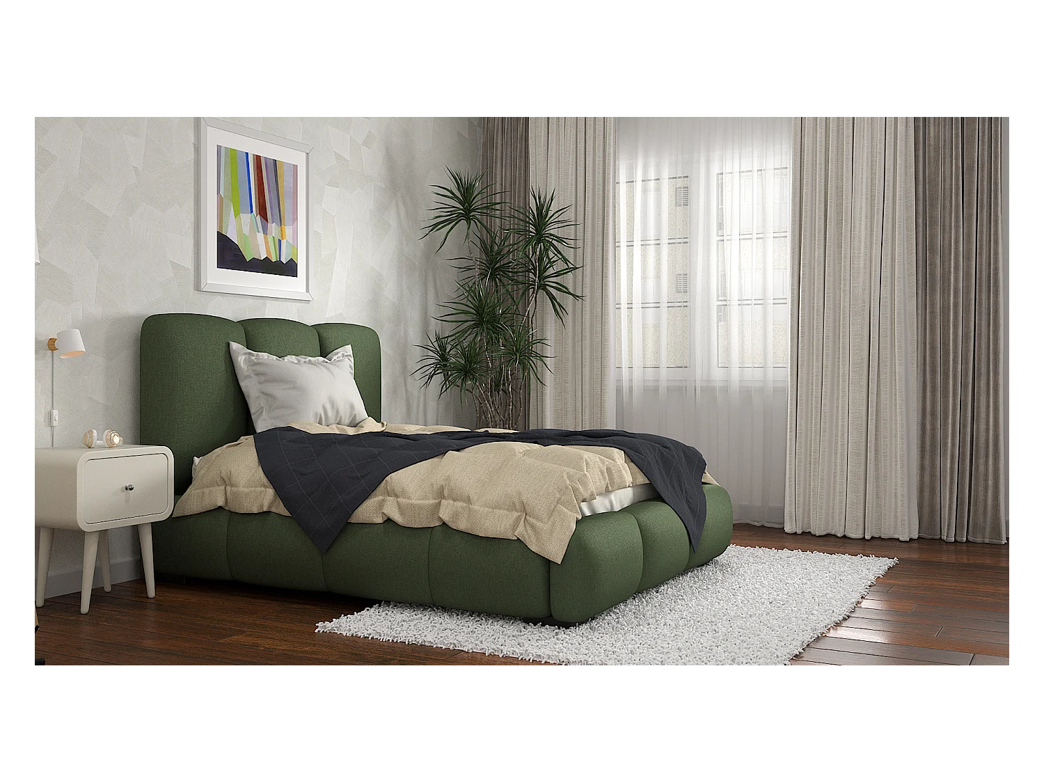 SIBLO Lit ado moderne Allure 160x200 cm Forest
