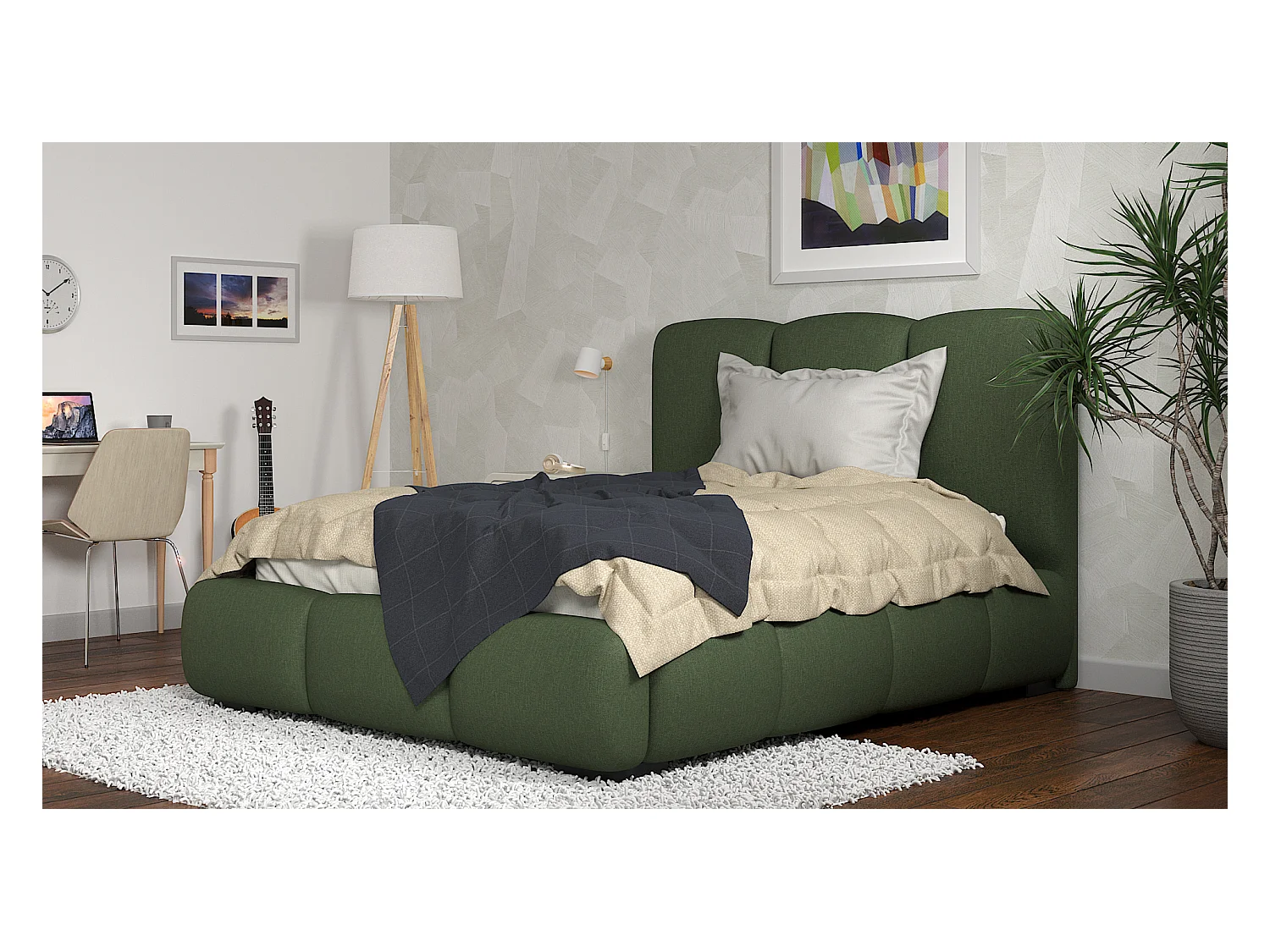 SIBLO Lit ado moderne Allure 160x200 cm Forest