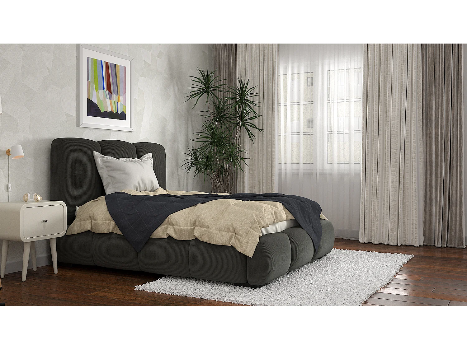 SIBLO Lit ado moderne Allure 180x200 cm Vert