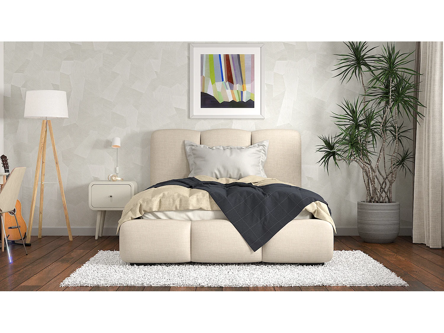 SIBLO Lit ado moderne Allure 160x200 cm Toffee