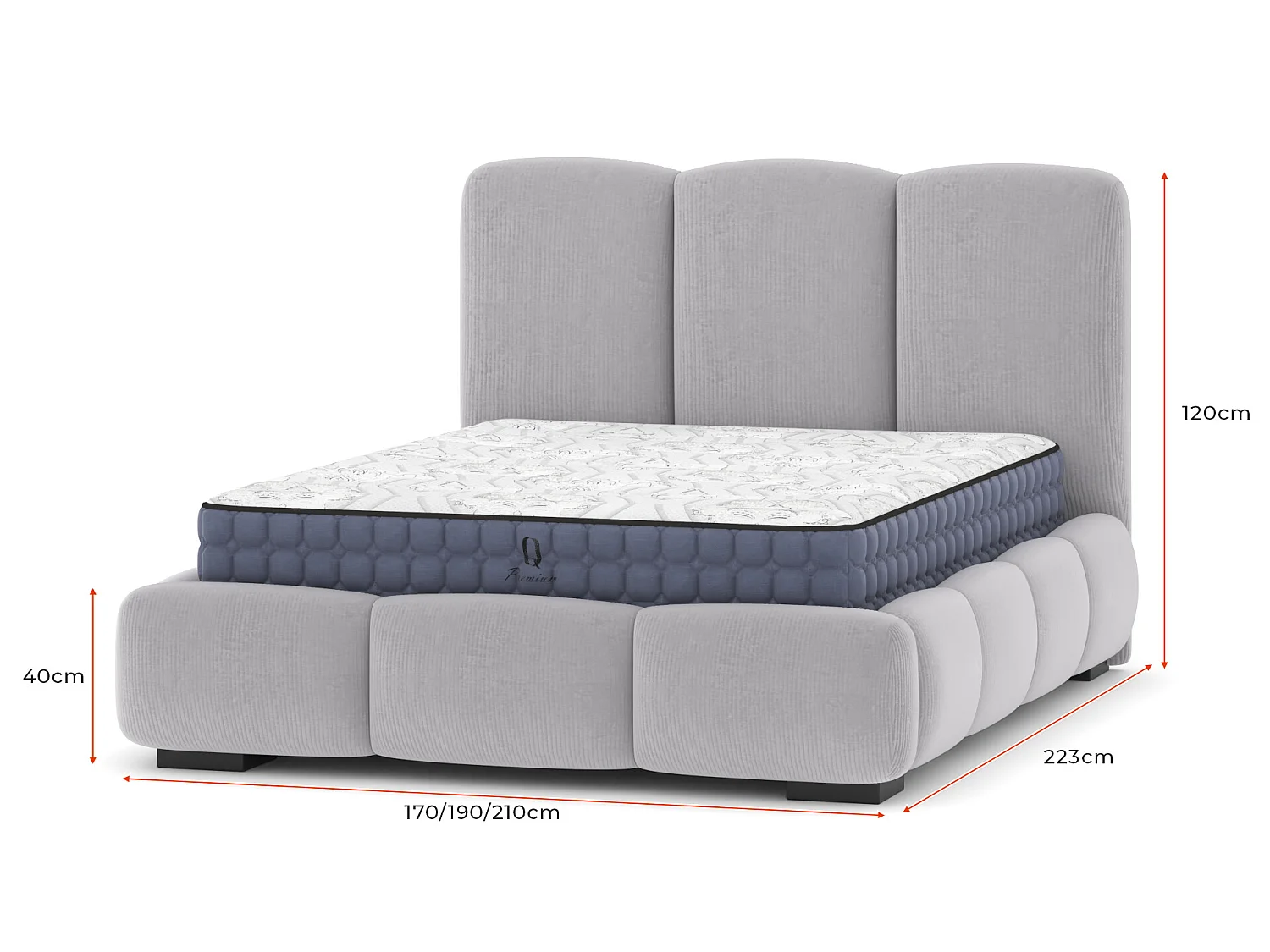 SIBLO Lit ado moderne Allure 160x200 cm Toffee