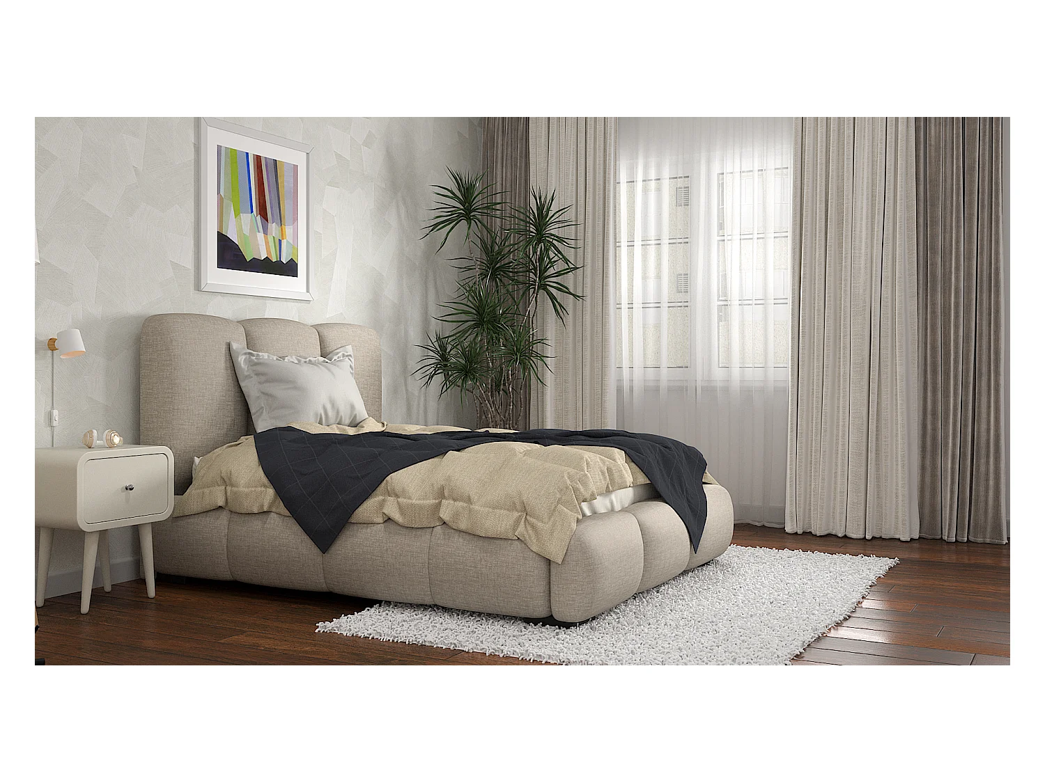 SIBLO Lit ado moderne Allure 160x200 cm Truffa