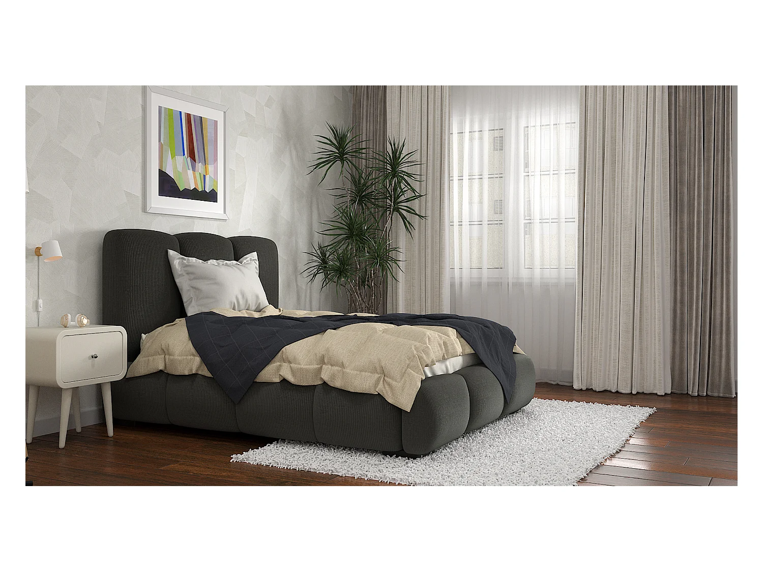 SIBLO Lit ado moderne Allure 160x200 cm Vert